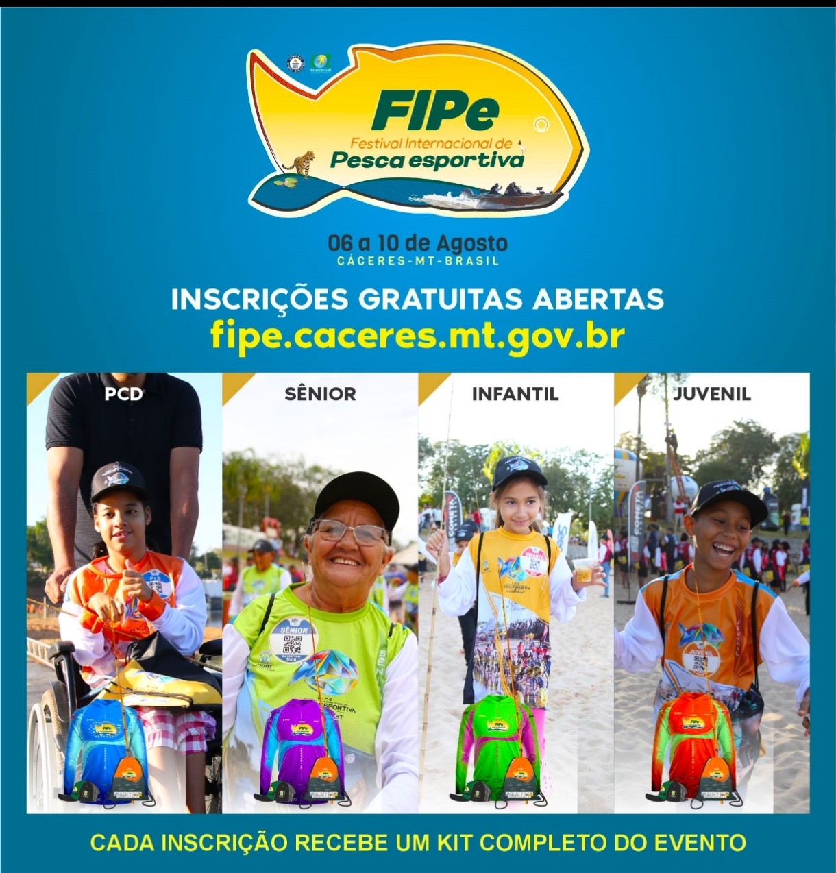 Inscrições abertas para as provas de pesca do 42º FIPe, que distribuirá R$ 400 mil em prêmios